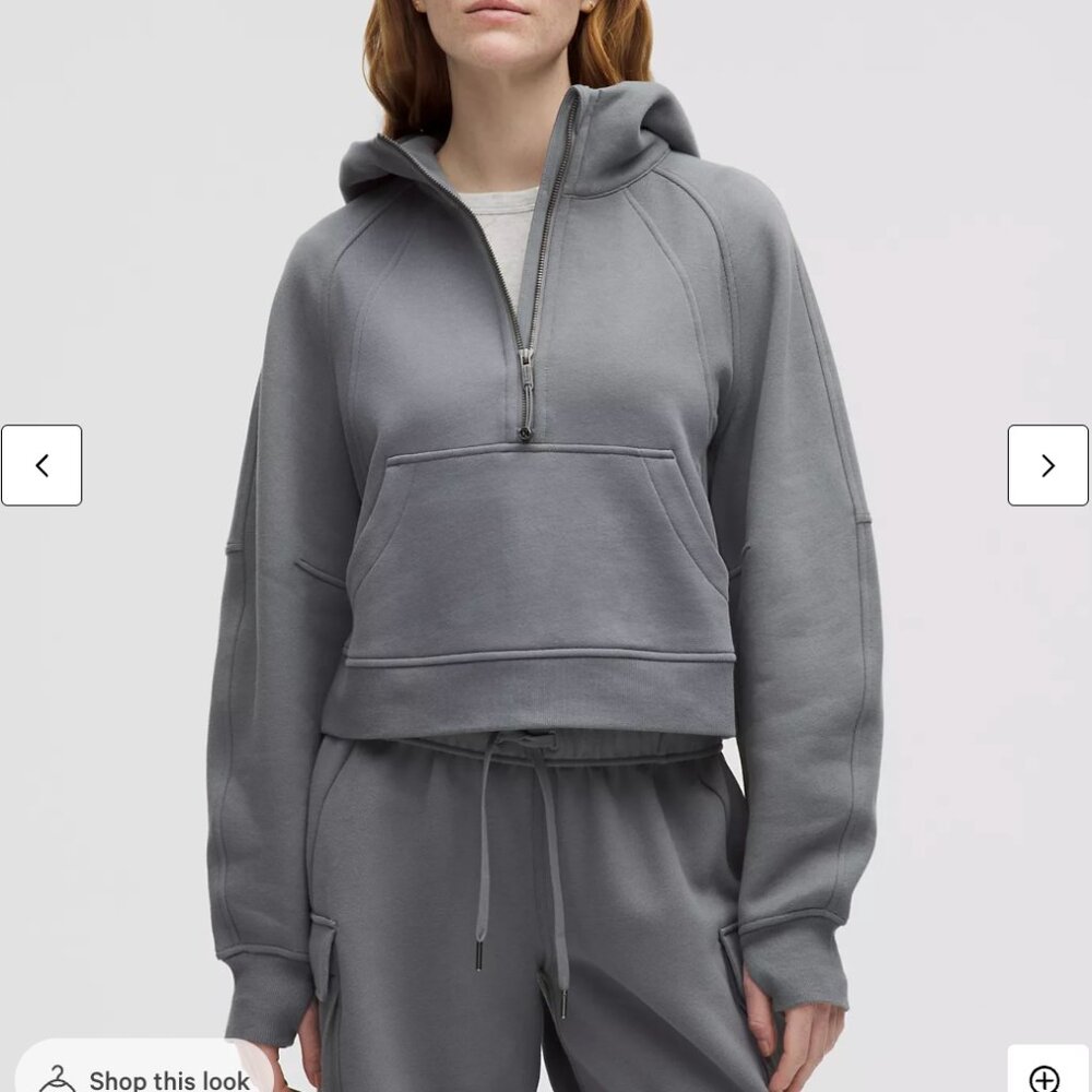 Scuba Oversized Half-Zip Hoodie solar grey (xs/s)